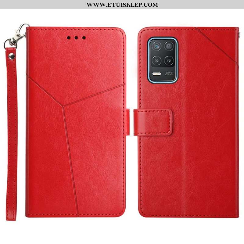 Etui Folio do Realme 8 5G Stylowa Skórzana Konstrukcja Geo Y